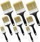 9 Pack Paint Brushes for Wall, 2'' 3'' 4'' Professional Paint Tools with Treated Plastic Handle, Home Wall Trim House Wide Chip Paintbrush Set for DIY Paint, Home, Furniture, Fences